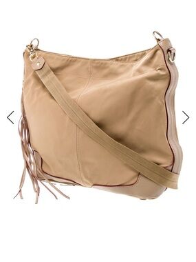 MZ Wallace Taupe  Crossbody/shoulder  Hobo Bag with Fringe Detailing